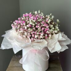 Композиция из гипсофилы №40, (в коробочке)