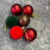 Ёлочная игрушка "Шар с ромбами", (D 3.5см),  в ассортименте