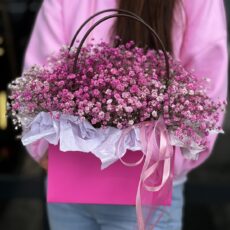 Композиция из гипсофилы №4, (в сумочке maxi+)
