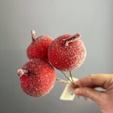 Новогодний декор "Яблочки, набор 3 шт"