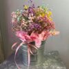 Композиция из гипсофилы 25*15см, в ведерке
