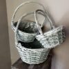 Корзина декоративная 23*23*11см, (форма круг)