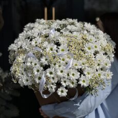 Букет №347, (Хризантема кустовая, танацетум)